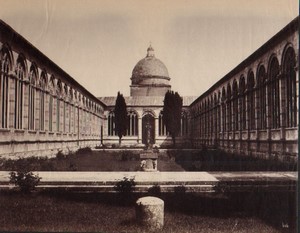 Italie Pise Camposanto monumentale Cloitre Ancienne Grande Photo 1880