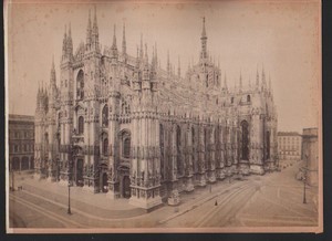 Italie Dôme de Milan Cathedrale  Ancienne Grande Photo 1880 #1