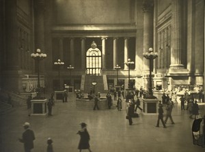 New York Grand Central Station Commuters Hall Old Photo 1940