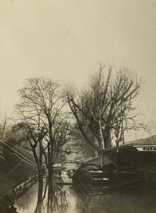 France Paris Inondations de 1910 Floods Seine River Old Photo