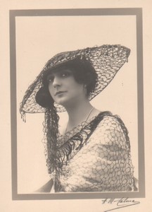 France Paris French Fashion Mlle Le Guevel Hat Old Photo Talma Manuel 1920's