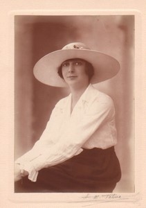 France Paris French Fashion Mlle Le Guevel Hat Old Photo Talma Manuel 1920's