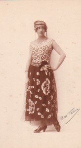 France Paris French Fashion Mlle Le Guevel Dress Old Photo Talma Manuel 1920's