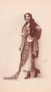 France Paris French Fashion Mlle Le Guevel Dress Old Photo Talma Manuel 1920's