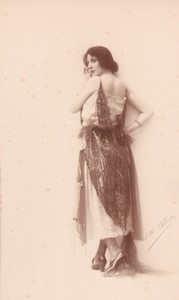 France Paris French Fashion Mlle Le Guevel Dress Old Photo Talma Manuel 1920's