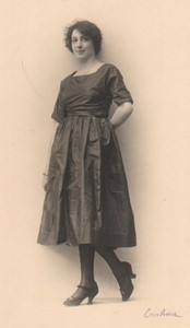 France Paris French Fashion Mlle Le Guevel Dress Old Photo Talma Manuel 1920's