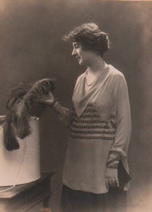 France Paris French Fashion Mlle Le Guevel Feather Hat Old Photo Manuel 1920's