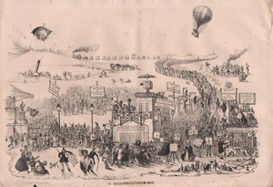 France Maurisset La daguerreotypomanie original lithograph 1839