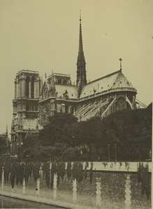 France Notre Dame de Paris Cathedral old Photo Borremans 1937