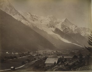 Chamonix & le Mont Blanc - Freiburg Two Old Photos Sommer 1880