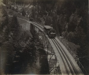 Vitznau Rigi Train - Lucerne Vierwaldstättersee Two Old Photos Sommer 1880
