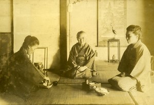 Japan Kobe District Tea Ceremony Chado Old Snapshot Photo 1920