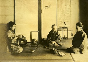 Japan Kobe District Tea Ceremony Chado Old Snapshot Photo 1920