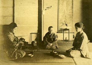 Japan Kobe District Tea Ceremony Chado Old Snapshot Photo 1920