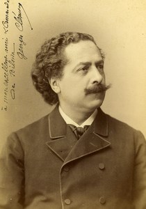 Composer & Pianist Georges Clement Autograph Old Cabinet Photo Reutlinger 1885