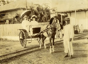 Africa Guinea Conakry Car ride on horseback Old Photo 1890