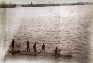 Colombo Sri Lanka Sinhalese Divers Old Photo 1895