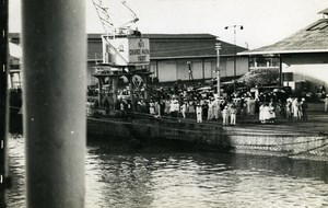 Indochina Saigon Plane Arrival Old Amateur Snapshot Photo 1930