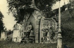 Indochina Cambodia Phnom Penh temple of Wat Old Amateur Snapshot Photo 1930