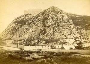 France Cherbourg Fort Old Cabinet Photo Rideau 1875