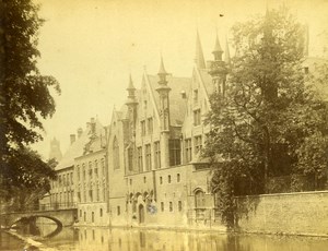 Belgium Bruges Channel Old Cabinet Photo 1875