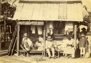 Indian Ocean Madagascar Tamatave Draper Shop Old Photo 1895