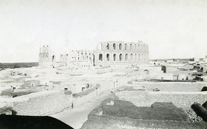 North Africa Tunisia El Jem Panorama Old Aerial Photo 1924