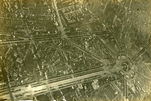 France WWI over Paris Nation Fauvet on Farman Plane Old Aerial Photo 1916