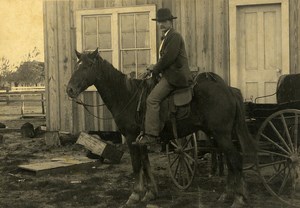 USA Mister William J Berger on Horse Old Cabinet Photo 1900