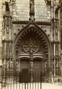 France Tours Portal of Church Notre Dame de Lariche Old Cabinet Photo 1900