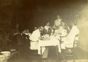 France Lunch in the Family Old Cabinet photo 1900