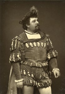 France Theater Actor Dressed Stage Old Woodburytype Photo 1880