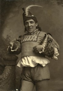 France Theater Actor Dressed Stage Old Woodburytype Photo 1880