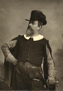 France Theater Actor Dressed Stage Old Woodburytype Photo 1880