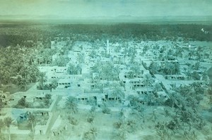 Tunisia Military Aerial View of El Hamma Old Photo 1930