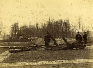 France Paris Woodcutting on the Ramparts old Photo 1890