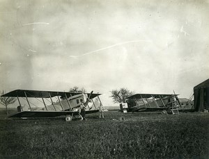 France WWI First World War Plane Bombing Old Photo 1918