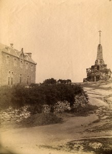 France Brittany Bretagne Tregastel Calvary Old Photo Fougere 1880