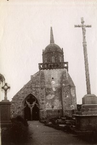 France Brittany Bretagne Perros Church Old Photo Fougere 1880