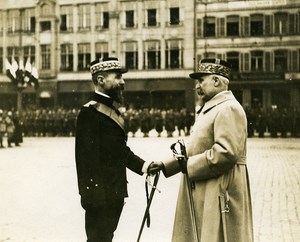 France WWI Strasbourg General Henri Gouraud decorated Old Photo 1918