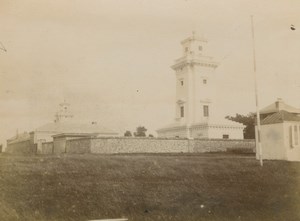 France Sainte Adresse Lighthouse of la Heve Old Amateur Photo Scrive 1900