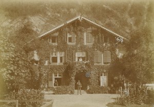 France Mountain Holiday Family Portrait Old Amateur Photo Scrive 1900