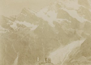 France Alps Glacier Mountain Holiday Family Old Amateur Photo Scrive 1900