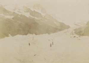 France Alps Glacier Mountain Holiday Family Old Amateur Photo Scrive 1900