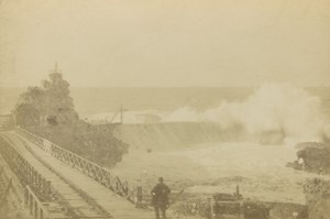 France Biarritz Amateur Snapshot Albumen Photo 1900