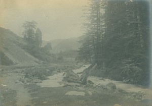 France Pyrenees near Cauterets Mountain Path Stream Amateur Photo Scrive 1900