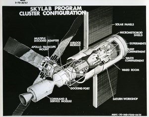 USA Space Rocket Skylab Saturn Workshop Artist Concept old Photo Nasa 1970