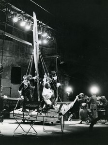 France Festival of Avignon Theater Setting up Stage old photo Aigles 1970