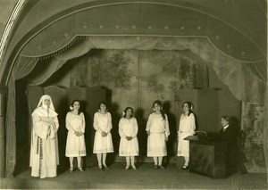 France Paris Theater Actor Audition Nun Stage Old Photo Roosen 1928