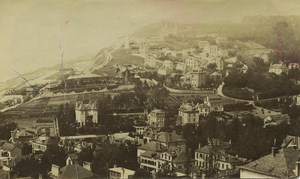 France Manche Sainte Adresse Panorama old Albumen Photo 1880